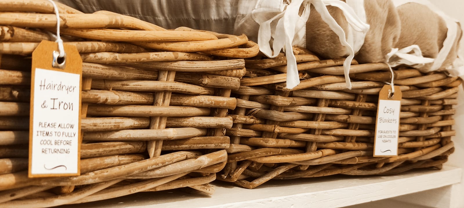 Wardrobe storage, baskets